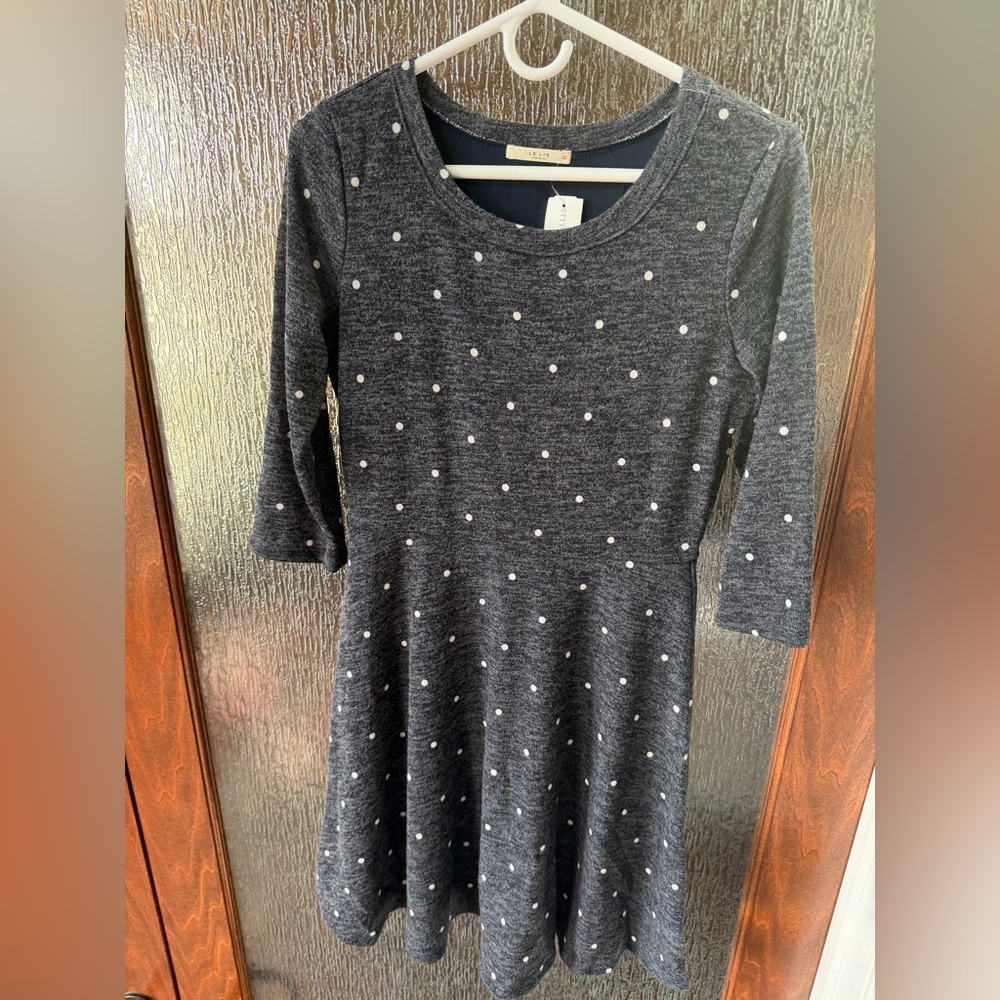 Le Lis Navy Knit Dress Size M NWT
